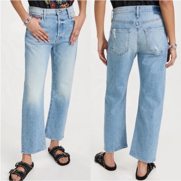 MOTHER Denim - Mother The Ditcher Crop in Resting Beach Face Size 28 EUC Distressing